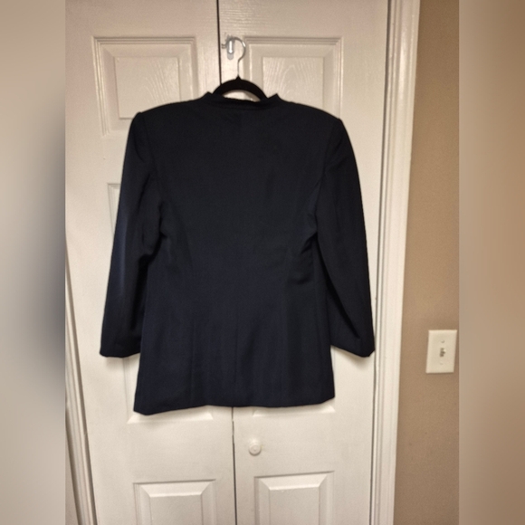 Elegant Navy Embellished Women's Jacket - Picture 2 of 4